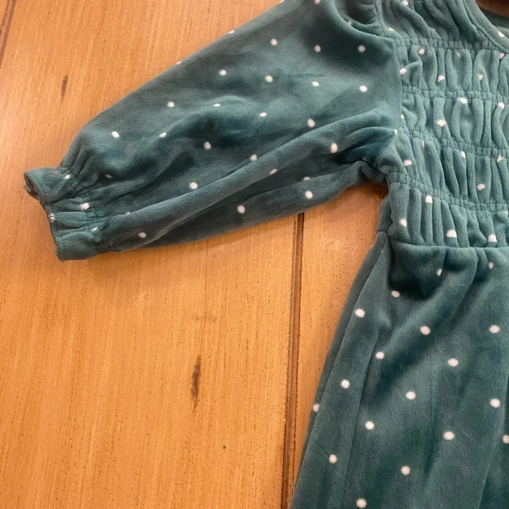 Infant Winter Christmas Holidays Green White Onsie Headband New 6/9 months